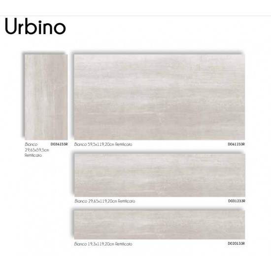 Πλακάκι Urbino Bianco Rettificato 60x120 Λευκό Ματ